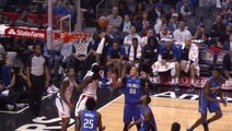 Harrell with one handed putback dunk