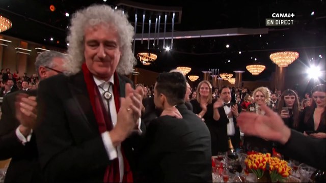 Standing ovation pour Rami Malek BOHEMIAN RHAPSODY Golden Globes 2019 - Queen