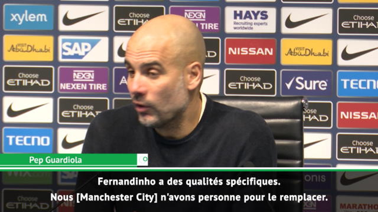 Man City - Guardiola n'a "personne pour remplacer Fernandinho"