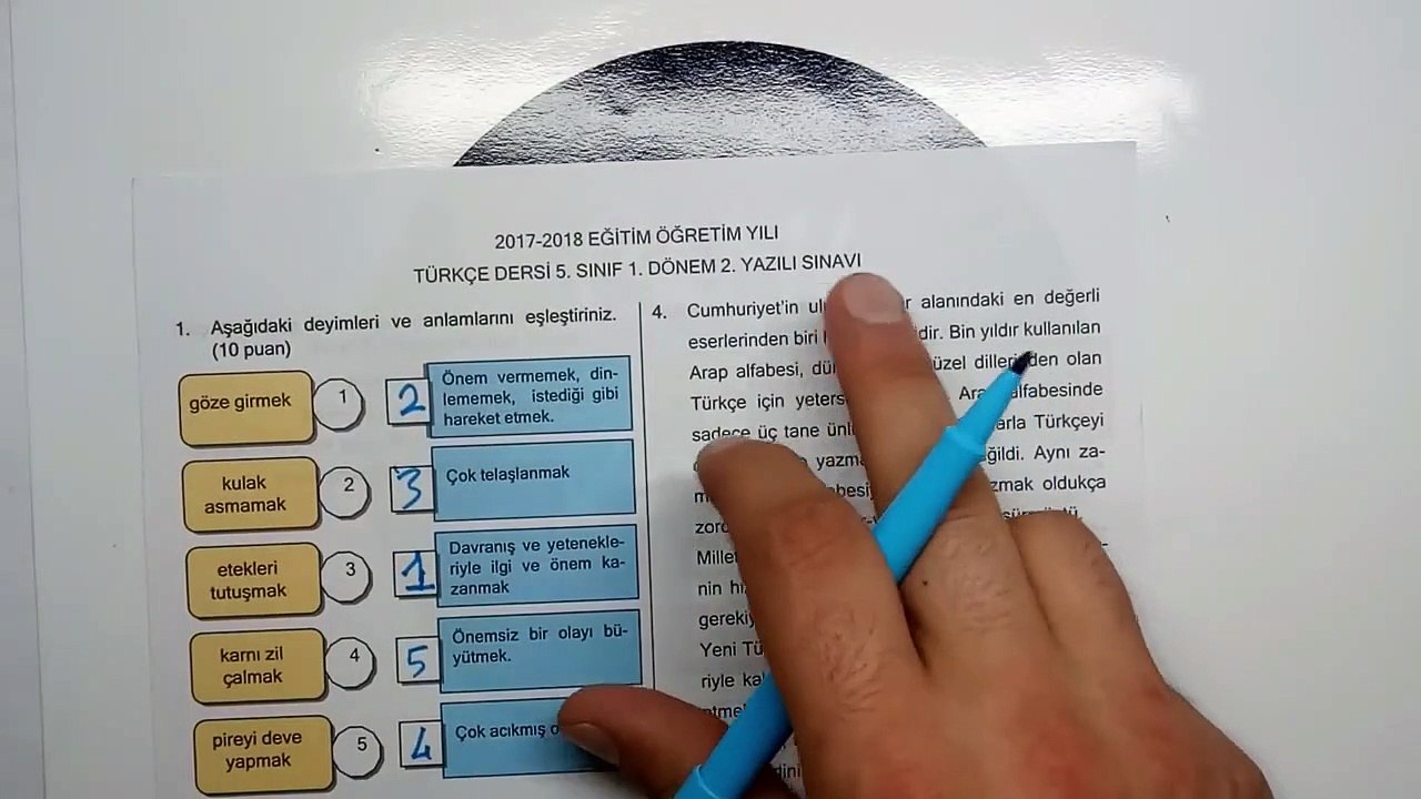 5. Sınıf TÜRKÇE 1. Dönem 2.Yazılı Soruları ve Çözümü 2019 #CkmkAkademi #Türkçe