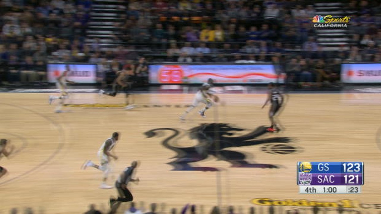 NBA: Draymond to Igoudala for the alley oop slam