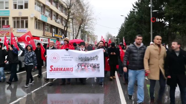 Sakarya’da Sarıkamış kahramanları anısına saygı yürüyüşü
