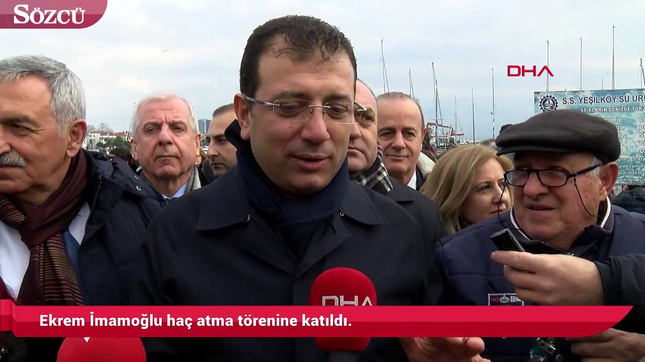 Ekrem İmamoğlu haç atma törenine katıldı.