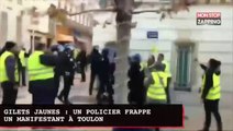 Gilets jaunes : un officier de police frappe violemment un manifestant à Toulon (vidéo)