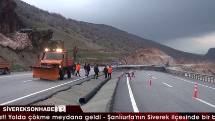 Sürücüler dikkat yolda çökme meydana geldi