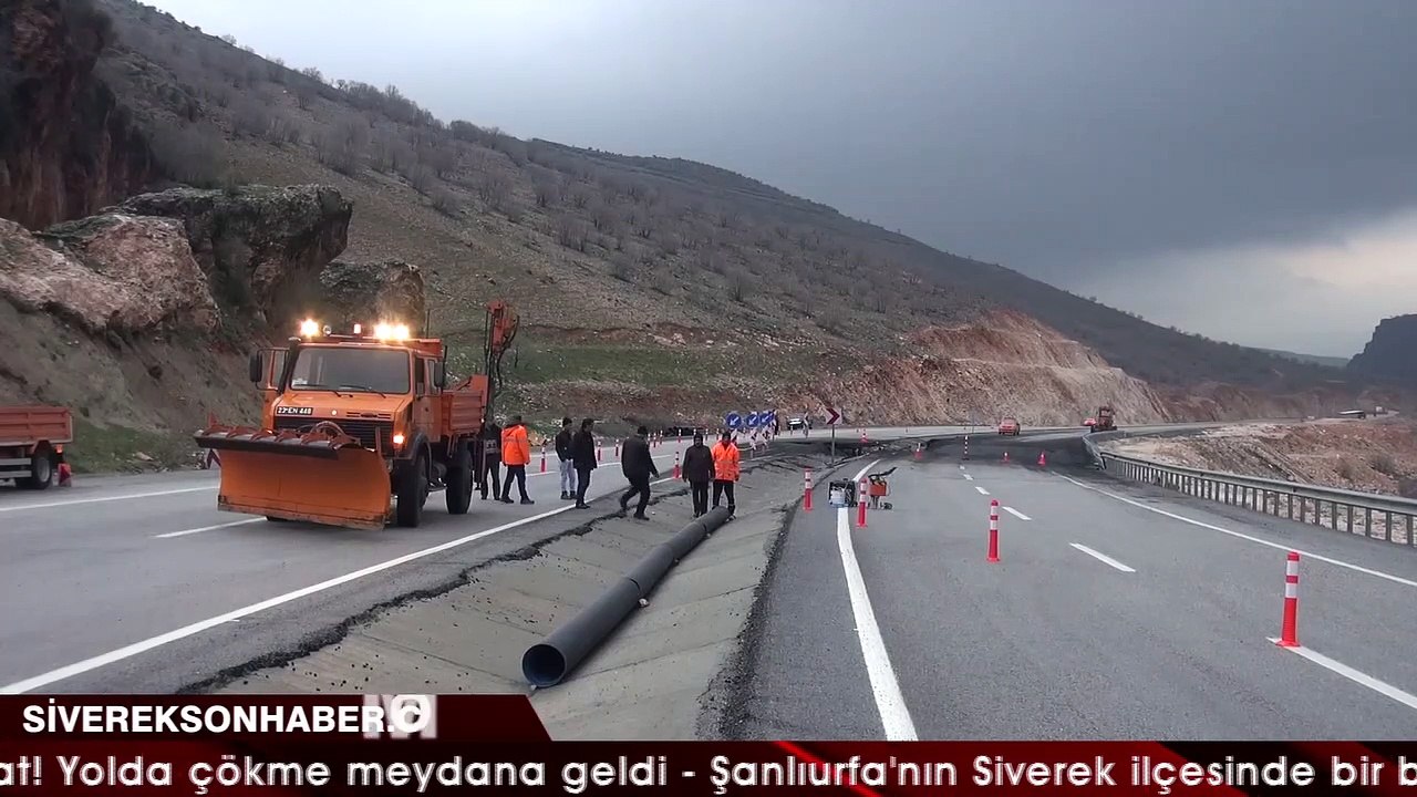 Sürücüler dikkat yolda çökme meydana geldi