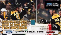 Ford Final Five Facts: Bruins Top Sabres 2-1, David Backes Nets Winner