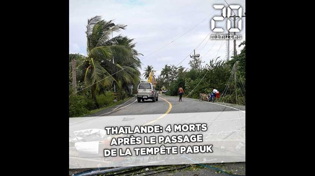 Thaïlande: 4 morts après le passage de la tempête Pabuk