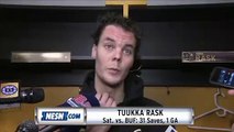 Tuukka Rask On Bruins Win vs. Sabres Saturday Night
