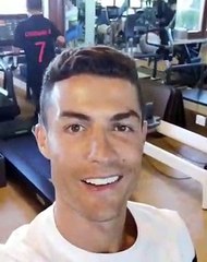 Cristiano Ronaldo y Georgina Rodríguez, entrenando juntos en el gimnasio