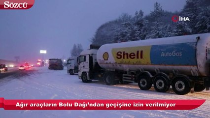 Bolu Dağı kar nedeniyle ağır araçlara kapatıldı