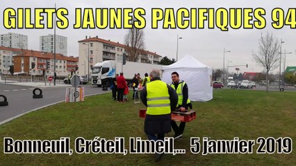 "Gilets Jaunes pacifiques 94" à Bonneuil le 5/01/19