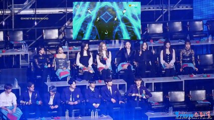 190106 Twice & Wanna One reaction to Seventeen - A-Teen