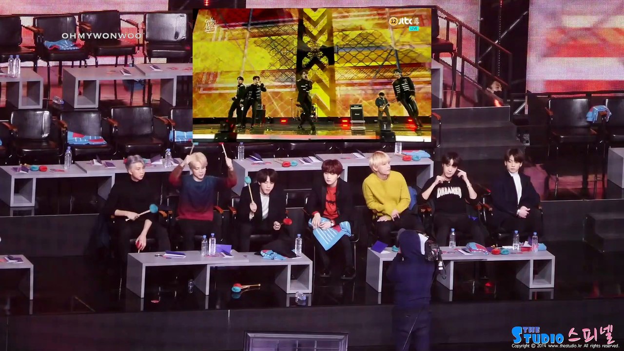 190106 BTS reaction to Seventeen - Oh My! + Clap remix