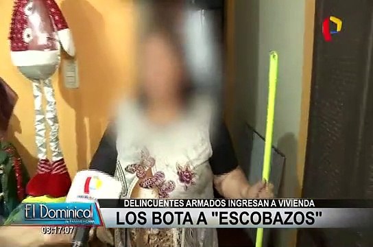 Ladrones ingresan a vivienda y dueña se defiende a escobazos