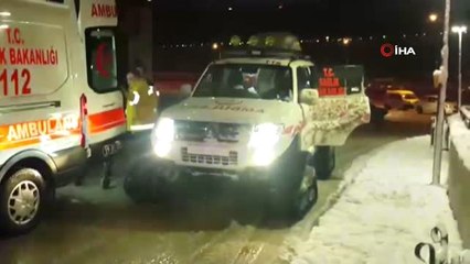 Yol Kapanınca Hastaya Karpalet Ambulansla Ulaştılar