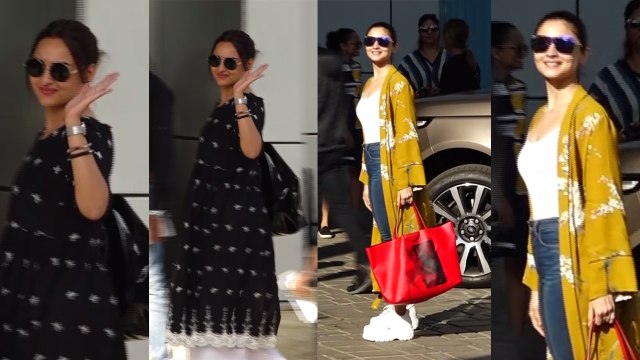 Alia Bhatt & Sonakshi Sinha were spotted in these looks at Mumbai airport | Boldsky