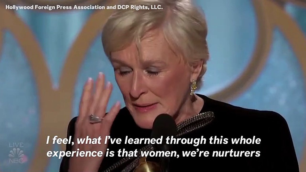 Golden Globes 2019: Glenn Close Receives Standing Ovation For Empowering Speech