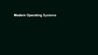 Modern Operating Systems