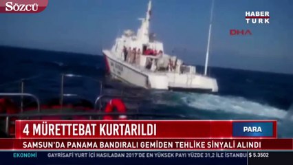 Samsun açıklarında Panama bayraklı bir gemi battı