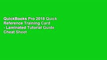 QuickBooks Pro 2018 Quick Reference Training Card - Laminated Tutorial Guide Cheat Sheet