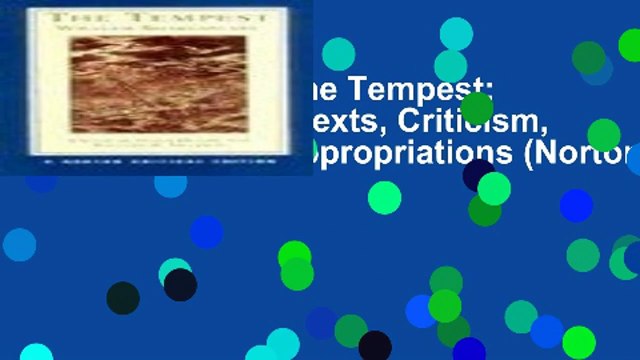 About for Book The Tempest: Sources and Contexts, Criticism, Rewritings and Appropriations (Norton