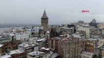 İstanbul- Kar Altındaki Tarihi Yarımada Havadan Görüntülendi
