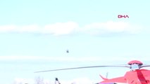 Samsun-Kurtarılan Mürettebat Helikopterle Samsun'a Getirildi