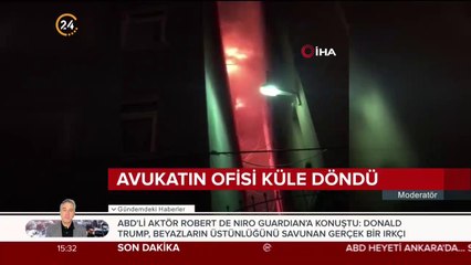 Avukatın ofisi küle döndü