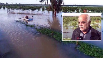 Şiddetli Yağış Sonrası Tarlalar Sular Altında Kaldı...