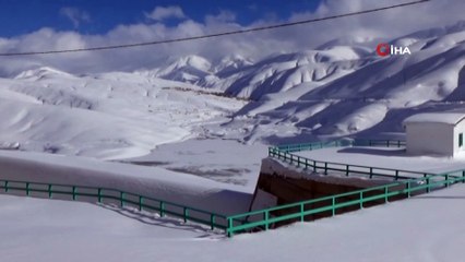 Yüksekova'daki Dilimli Barajı dondu