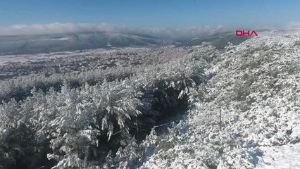 Muğla'da Kar Yağışı Sevindirdi