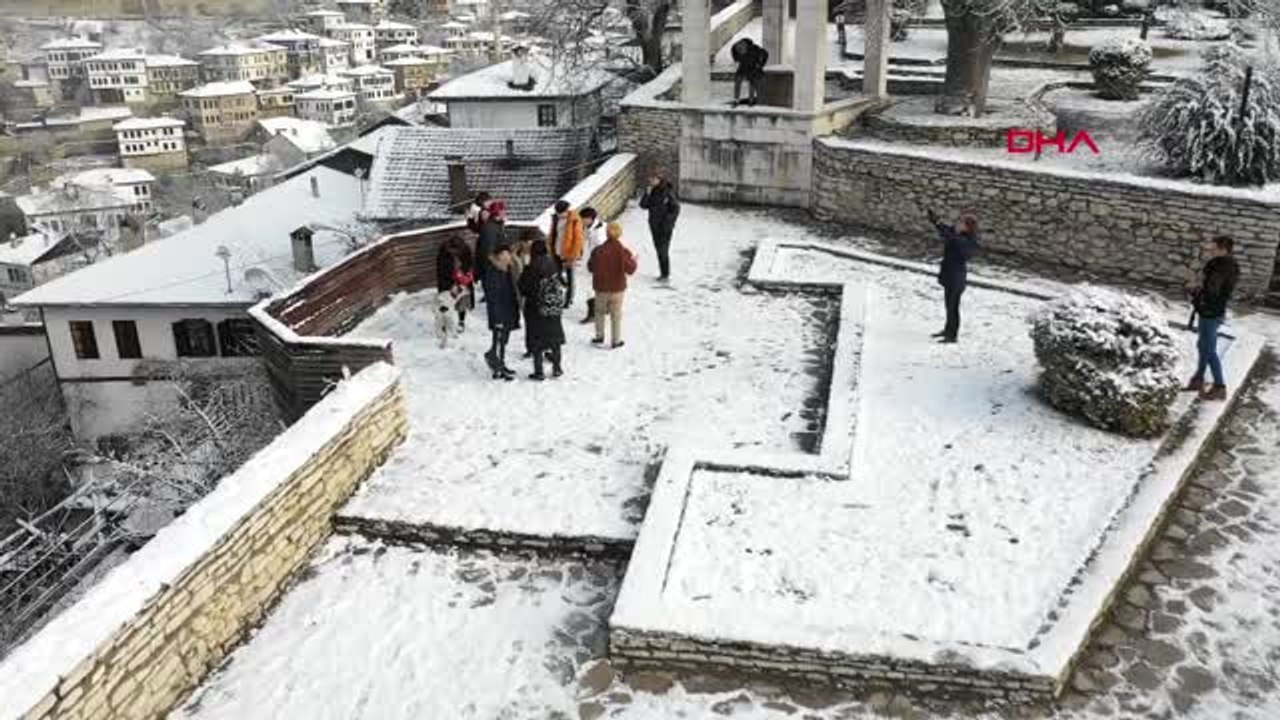 Karabük Beyaza Bürünen Safranbolu, Havadan Görüntülendi