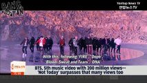 [ENG] 180303 Yonhap News TV - BTS' 5th music video with 200 million views... 'Not Today' surpasses that many views too