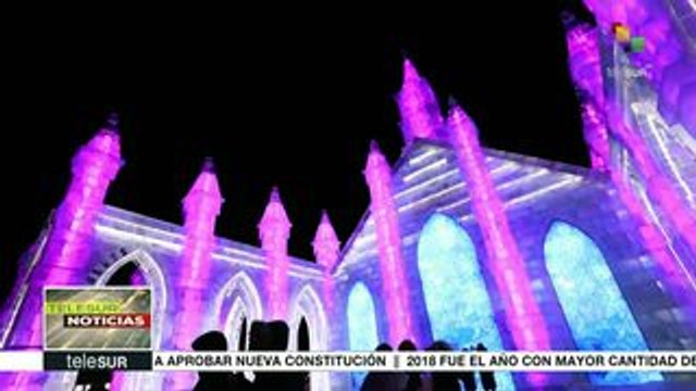 Inicia festival de esculturas de hielo y nieve en China