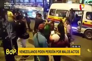 Ciudadanos venezolanos piden perdón por malos actos de sus compatriotas