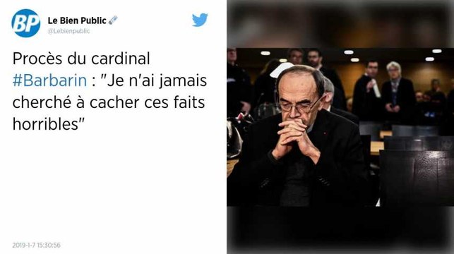 Procès Barbarin. « Je n’ai jamais cherché à couvrir ces faits horribles », déclare le cardinal.