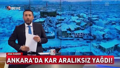 Ankara'da aralıksız kar yağdı