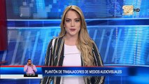 Plantón de trabajadores de medios audiovisuales