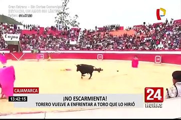 Cajamarca: torero termina inconsciente tras ser embestido por toro