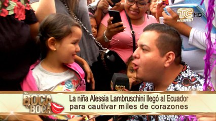 La niña Alessia Lambruschini llegó al Ecuador para cautivar miles de corazones