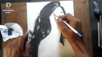 How to draw Katrina Kaif sketch _ a famous Indian actress sketch (344)