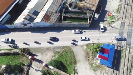 Havadan, karadan, köpekli, özel harekatlı şok asayiş uygulaması