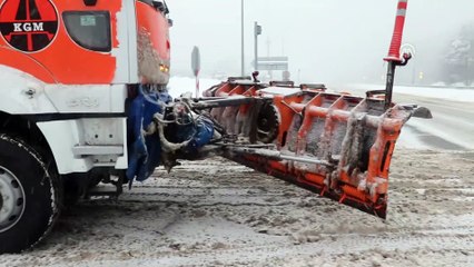 Bolu Dağı'nda yoğun kar yağışı