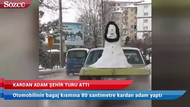 “Kardan adam” şehir turu attı