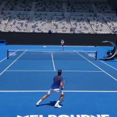 Roger Federer Practice in Australian Open 2019