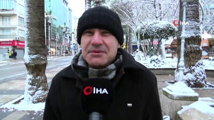 - Denizli güne kar ile uyandı