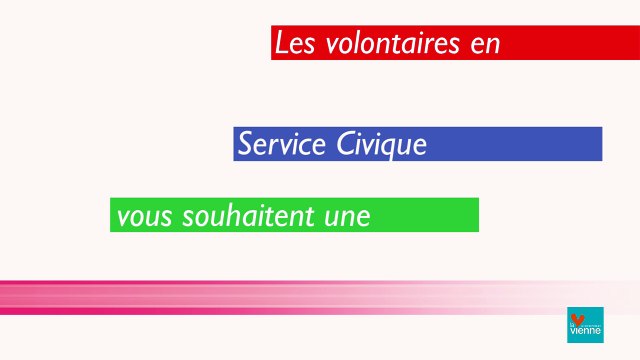 Les Services Civiques de la Vienne souhaitent une bonne année 2019 !