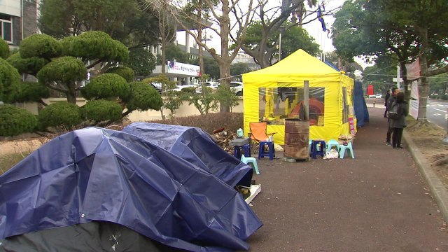 제주 제2 공항 반대 천막, 철거 뒤 다시 세워져 / YTN