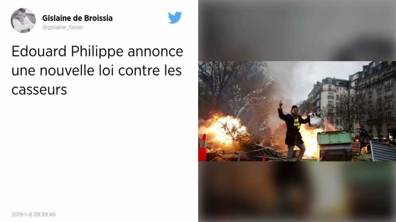 Gilets jaunes. Manifestations non-déclarées, lutte contre les casseurs : Édouard Philippe durcit le ton